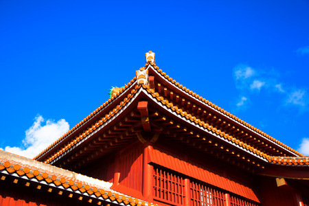 Kankaimon gate in Shurijo castle, Okinawaのeditorial素材