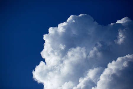 Blue sky and white cloudsの写真素材