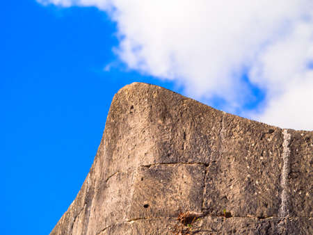 Smooth curve rampart and blue sky