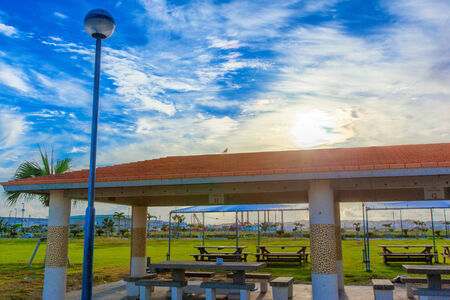 Resting place of the tropical islandの写真素材