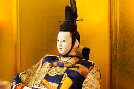 Emperor doll at the Girls' Festival, peach festival, in Japanのeditorial素材