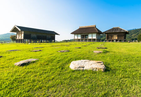 Hirasawakaga Ruins in Japanのeditorial素材