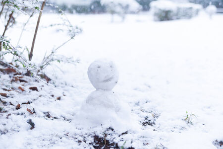 Small snowmanの写真素材