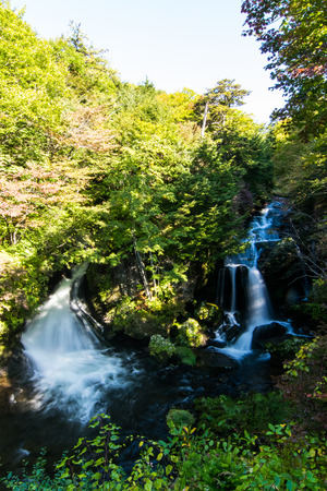 Ryuzu no taki waterfallの写真素材