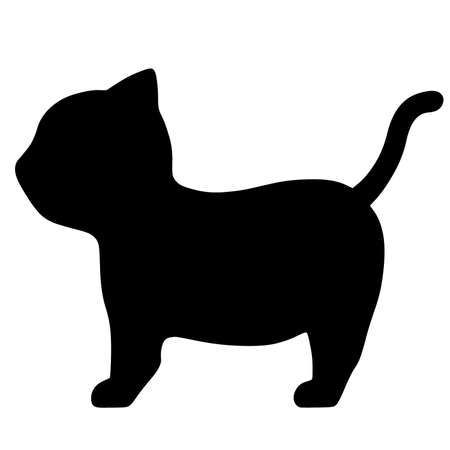 Cat silhouetteの写真素材