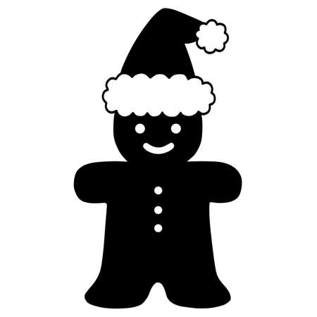 Silhouette  of Christmas Ginger Cookieの写真素材