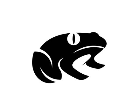 Simple abstract icon black frog logo design inspirationのイラスト素材