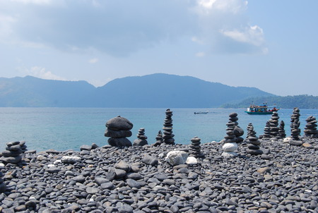 Overlap rock islandの写真素材