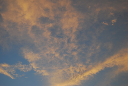 Orange cloudsの写真素材