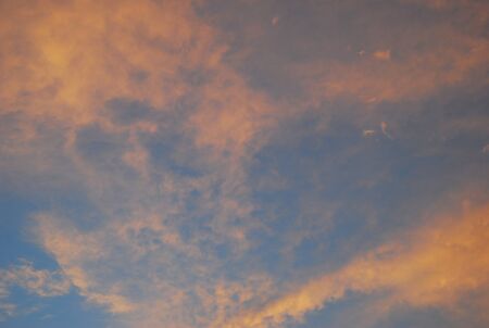 Orange cloudsの写真素材