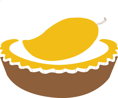 Mango pie iconのイラスト素材