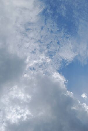 Blue sky with white cloudsの写真素材