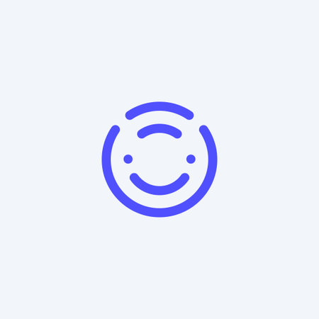 simple line robot logo character