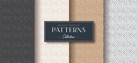 abstract luxury geometric pattern collectionのイラスト素材
