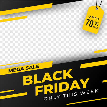Black Friday sale social media templateのイラスト素材