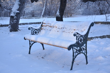 Winter Chairの写真素材