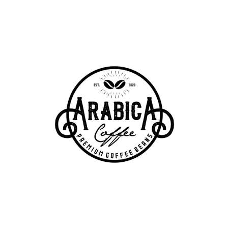 arabica coffee premium beans vector designのイラスト素材