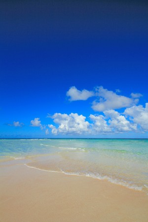 The sea of Yurigahama, Kagoshima, Japanの写真素材