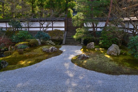 The garden of Sennyu-ji, Kyoto, Japanのeditorial素材