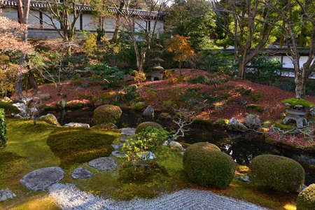 The garden of Sennyu-ji, Kyoto, Japan