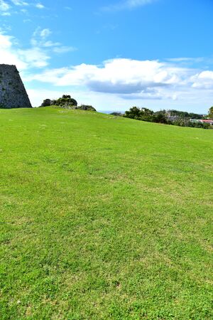 Nakagusuku Castle which was added to the list of UNESCO World Heritage Sites in 2000, Okinawa, Japanのeditorial素材