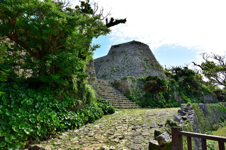 Nakagusuku Castle, Okinawa, Japanのeditorial素材