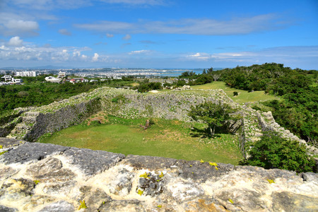 Nakagusuku Castle , Okinawa, Japanのeditorial素材