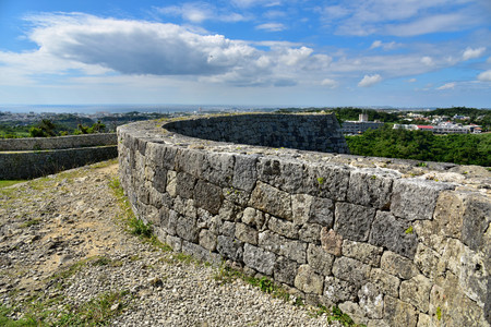 Nakagusuku Castle , Okinawa, Japanのeditorial素材