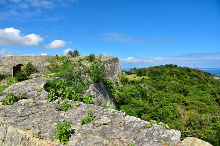 Nakagusuku Castle which was added to the list of UNESCO World Heritage Sites in 2000, Okinawa, Japanのeditorial素材
