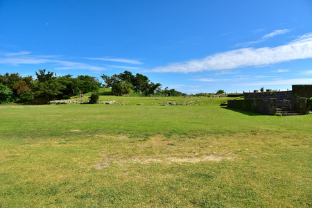 Nakagusuku Castle  , Okinawa, Japanの写真素材