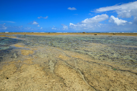 The shore at the time of the ebb tide, Okinawa, Japanの写真素材