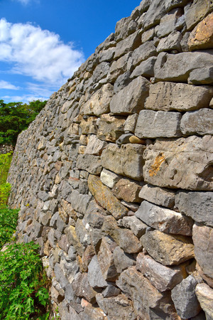 World Heritage Site, scenery of the Nakijin Castle, Okinawa, Japanのeditorial素材