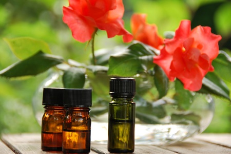 aromatherapy with roseの写真素材
