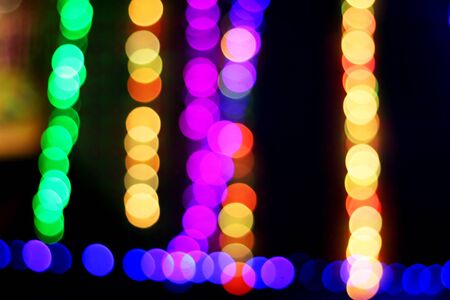 colorful light bokehの写真素材