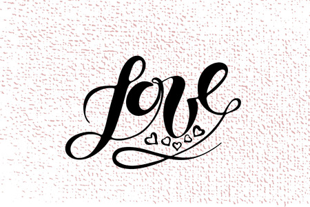 Vector illustration of Love with the inscription for packing product to store , gift , message. shopping packaging. Inscription ,invitation  banner template. Calligraphy background. のイラスト素材