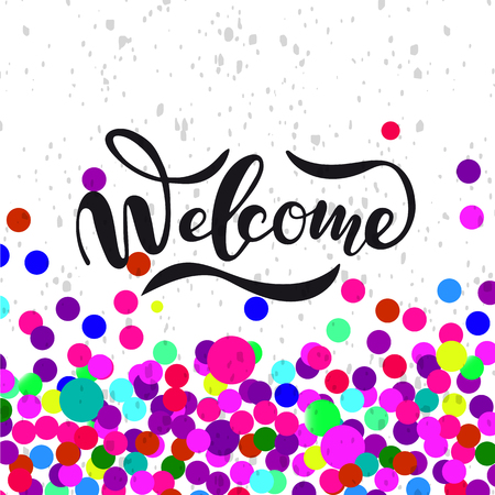 Vector illustration of Welcome  with the inscription for packingのイラスト素材