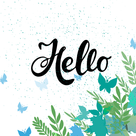 Vector illustration of Hello   with the inscription for packingのイラスト素材