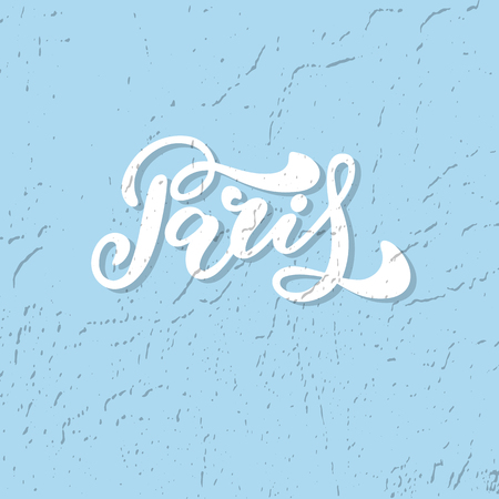 Paris hand drawn vector lettering. Modern calligraphy brush lettering.のイラスト素材