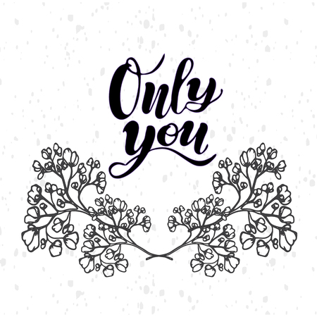 Frame with spring flowers . Decorative season floral frame for festive design. Vector graphicsのイラスト素材