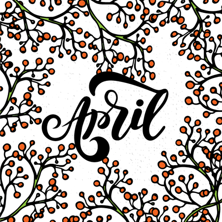 Frame with spring flowers . Decorative season floral frame for festive design . Vector graphics Frame with spring flowers .のイラスト素材