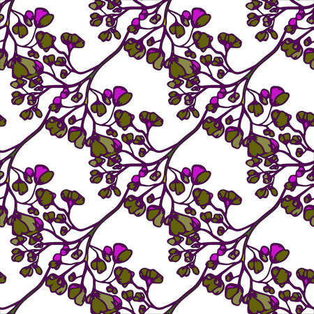 Floral vector seamless background for textile or book covers, manufacturing, wallpapers, print, gift wrap and scrapbooking.のイラスト素材