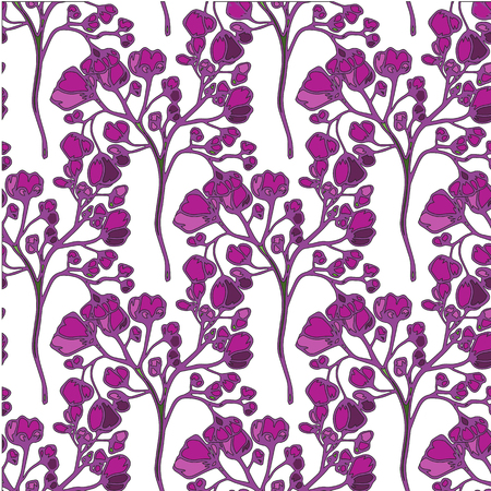 Floral vector seamless background for textile or book covers, manufacturing, wallpapers, print, gift wrap and scrapbooking.のイラスト素材