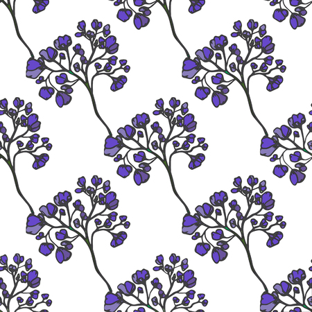 Floral vector seamless background for textile or book covers, manufacturing, wallpapers, print, gift wrap and scrapbooking.のイラスト素材