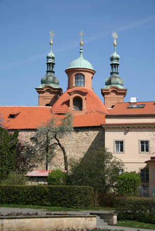 Cathedral church of Saint Lawrence on Petrin Hill in Prague, Czech Republicの写真素材