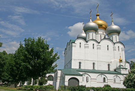 MOSCOW, RUSSIA - JULY 27, 2009: Smolensky Cathedral of Novodevichy Convent, Moscowの写真素材