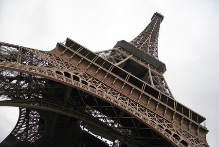 PARIS, FRANCE - NOVEMBER 28, 2009: Eiffel Tower view from the bottom