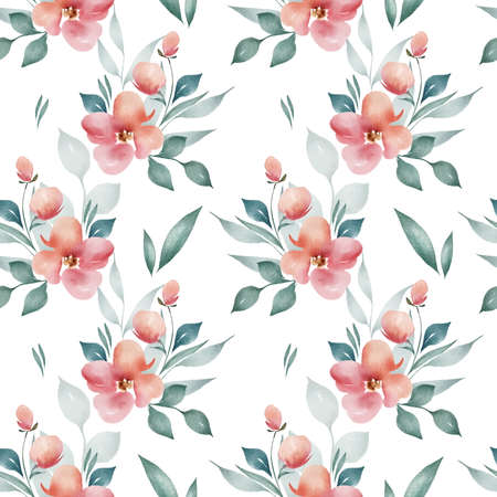 Seamless pattern with abstract watercolor colors. On a white backgroundの写真素材