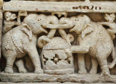 historic stone structure from indiaの写真素材