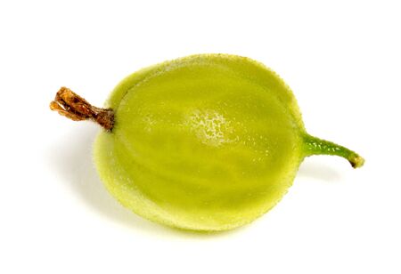 Gooseberry isolated on white closeup shotの写真素材