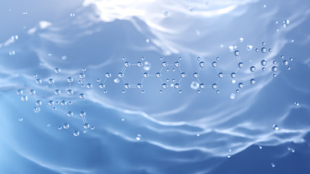 itraconazole molecular structure, 3d model molecule, sporanox, structural chemical formula view from a microscopeの写真素材